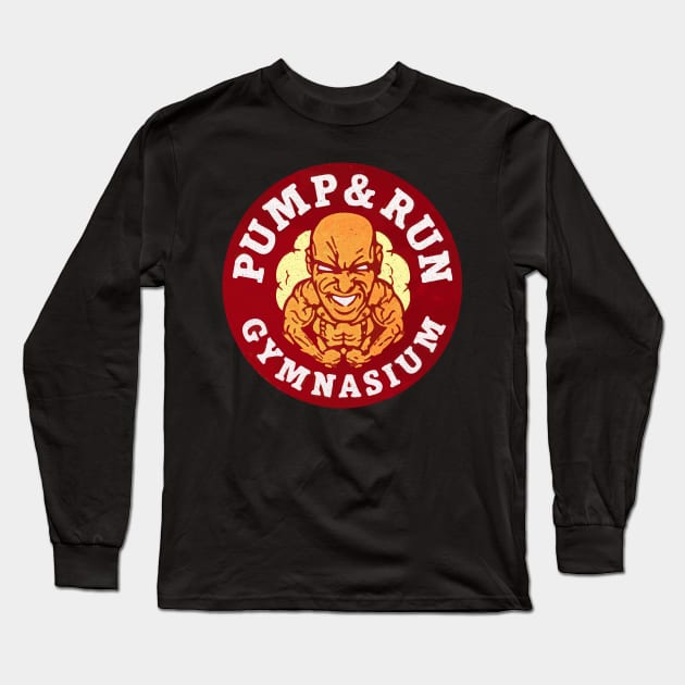 "Pump & Run Gymnasium" - GTA V Print Long Sleeve T-Shirt by DungeonDesigns